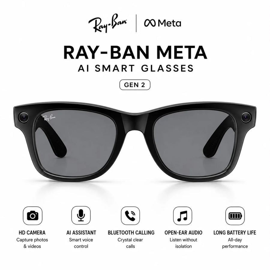 META AI Interpretation Smart Glasses Language Translation, Photochromic Lenses, AI Chat & Hands-Free Audio