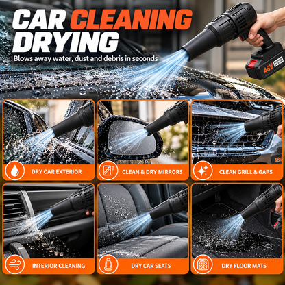 Cordless Air Blower & Vacuum Cleaner 2-in-1 | Rechargeable Portable Dust Cleaner,Portable Cordless Air Blower Cum Vacuum for Home, Car & Electronics,Rechargeable Handheld Blower & Vacuum