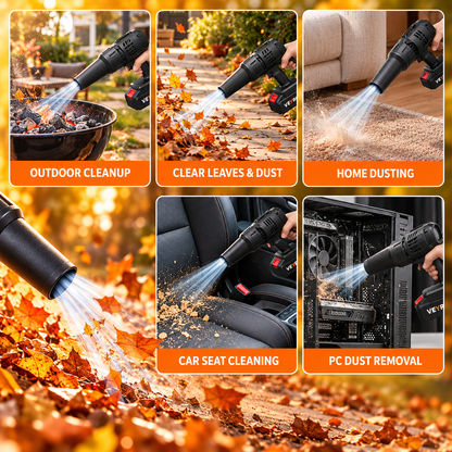 Cordless Air Blower & Vacuum Cleaner 2-in-1 | Rechargeable Portable Dust Cleaner,Portable Cordless Air Blower Cum Vacuum for Home, Car & Electronics,Rechargeable Handheld Blower & Vacuum