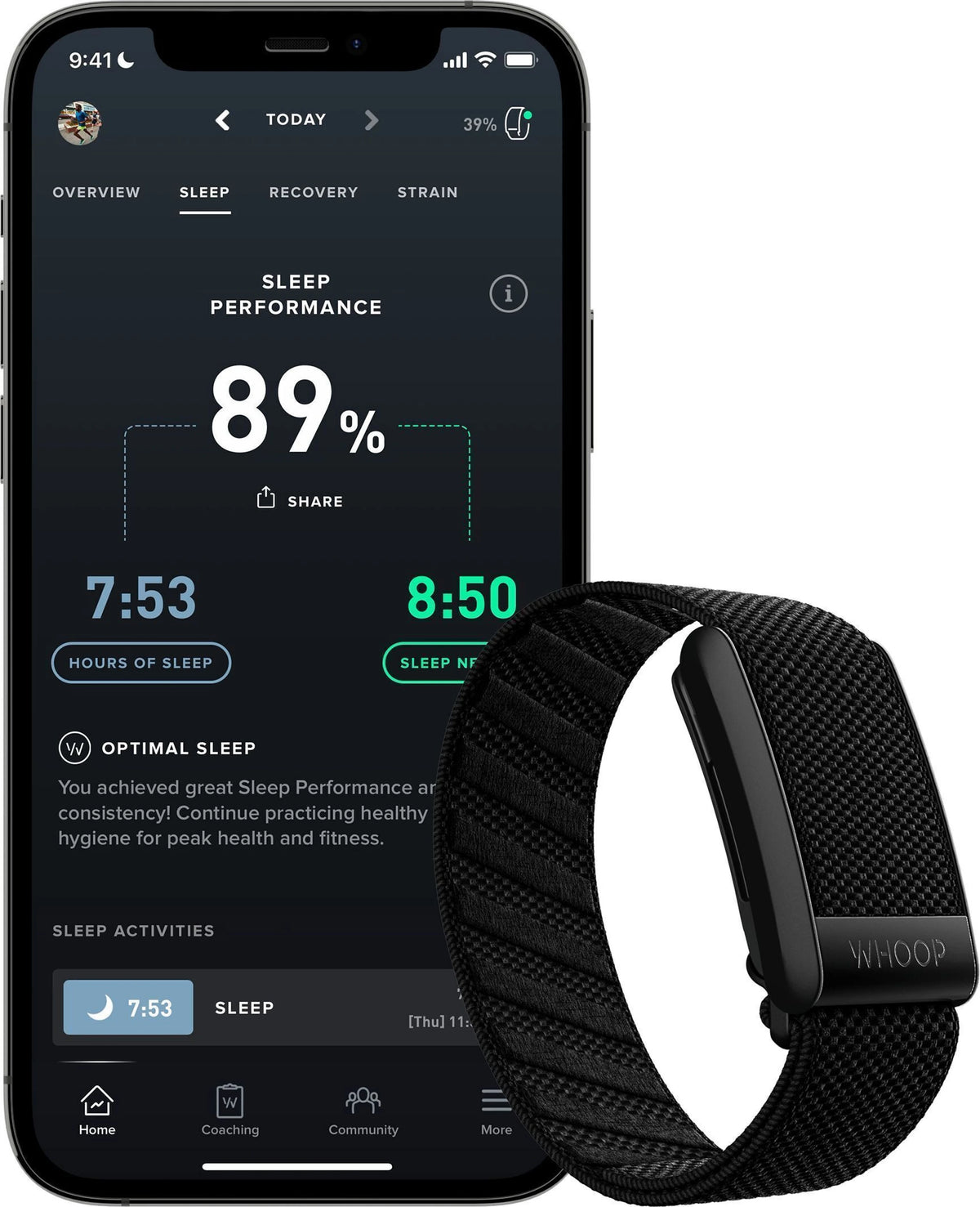 WHOOP 5.0 Health and Fitness Wearable – 12 Month Membership Included